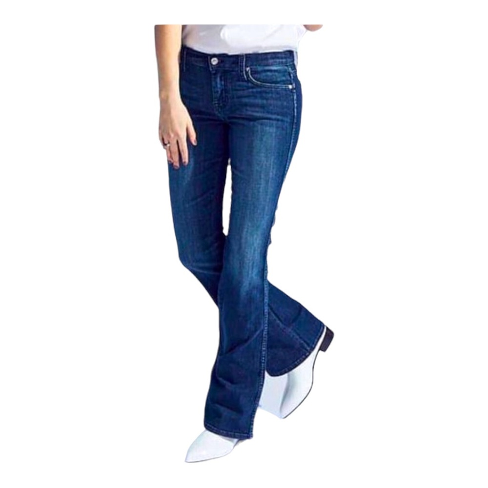 7 For All Mankind Bootcut Jeans Dark Wash Blue Womens Size 25x32 - Picture 1 of 10